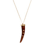 14kt-gold-filled necklace with horn tusk, Orly Baruch Designs.