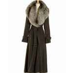 Wool and elastane with fox-fur collar, Anne Klein New York.