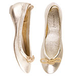 Metallic leather flats with rope, Roberto Del Carlo.