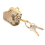 Metal mesh coin purse with keyring, Whiting & Davis.