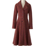 Wool and acrylic princess coat, Anthropologie.