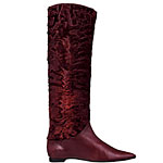 Astrakhan-and-leather boots, Devi Kroell.