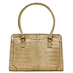 Embossed leather satchel, Etienne Aigner.