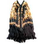 Fringed silk poncho, Gucci.
