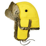 Wool hat with rabbit-fur trim, J. Crew.