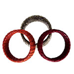 Embossed leather bangles, Lenore Solmo.