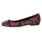 Python-embossed leather flats with velvet, Via Spiga.