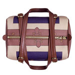 Coated cotton canvas bag with leather trim, Roberta di Camerino.