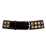 Suede belt with coins, Oscar de la Renta.