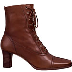 Calfskin lace-up ankle boot, Etienne Aigner.