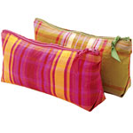 Silk cosmetics bags, Gabe Brown.
