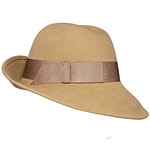 Velour fur felt fedora, Helen Kaminski.