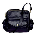 Leather bag with side pocket, Hogan.