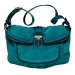 Suede and calfskin bag, Jimmy Choo.