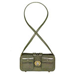 Double-frame lizard bag, Judith Leiber.