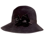 Velour felt fedora, Patricia Underwood.