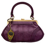 Leather bag with antiqued brass, Rampage.
