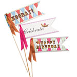 Paper pennants with Swarovski crystals, Tops Malibu.