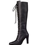Tumbled leather lace-up boot, Victoria's Secret.