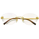 Metal eyeglasses, Chanel.