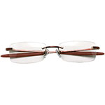 Rimless eyeglasses, DKNY.