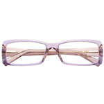 Translucent plastic eyeglasses, Donna Karan.