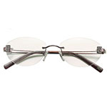 Metal eyeglasses with rhinestones, Fendi.