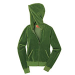 Velour zip jacket in New Day green, Juicy Couture.