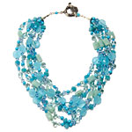 Cluster necklace (after-tax profits go to Memorial Sloan-Kettering Cancer Center and the Breast Cancer Research Foundation), Blue Sky Jewels.
