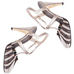 Velvet T-strap heels, Exchange by Charles David.