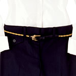 Leather and brass belt, Marc Bernstein.