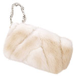 Mink wrist clutch, Paula Del Lungo.