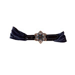 Velvet and leather belt with crystals, Schumacher.