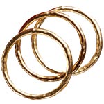 24kt-gold-plated peweter bangles, Biche de Bere.