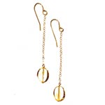 Citrine-and-gold-vermail teardrop earrings, Emma & Me.