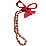 Cotton and bronze necklace, Lauren Alexa Designs.
