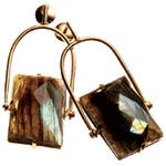 Labradorite earrings, Louis Vuitton.