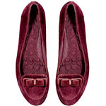 Suede ballerina flats, Coach.