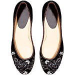 Beaded suede ballerina flats, Cole Haan Collection.