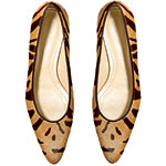 Calf hair pointy-toe flats, Ann Taylor.