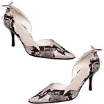 Python kitten-heel pumps, Calvin Klein.