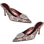Metallic leather mules, Enzo Angiolini.