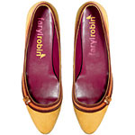Suede pointy-toe flats, Faryl Robin.