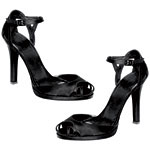 Satin sandals, Fendi.