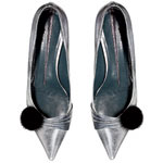 Lizard with mink pointy-toe flats, Franklin Elman.