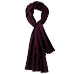 Cashmere scarf in blackberry, Loro Piana.