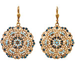 14kt-gold-plated earring with Swarovski crystals, La Vie Parisienne by C.P..
