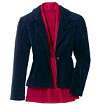 Corduroy blazer in navy, Primp.
