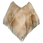 Shearling poncho, 