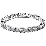 Sterling-silver bracelet with cubic zirconia and ruby, Elle Jewelry.